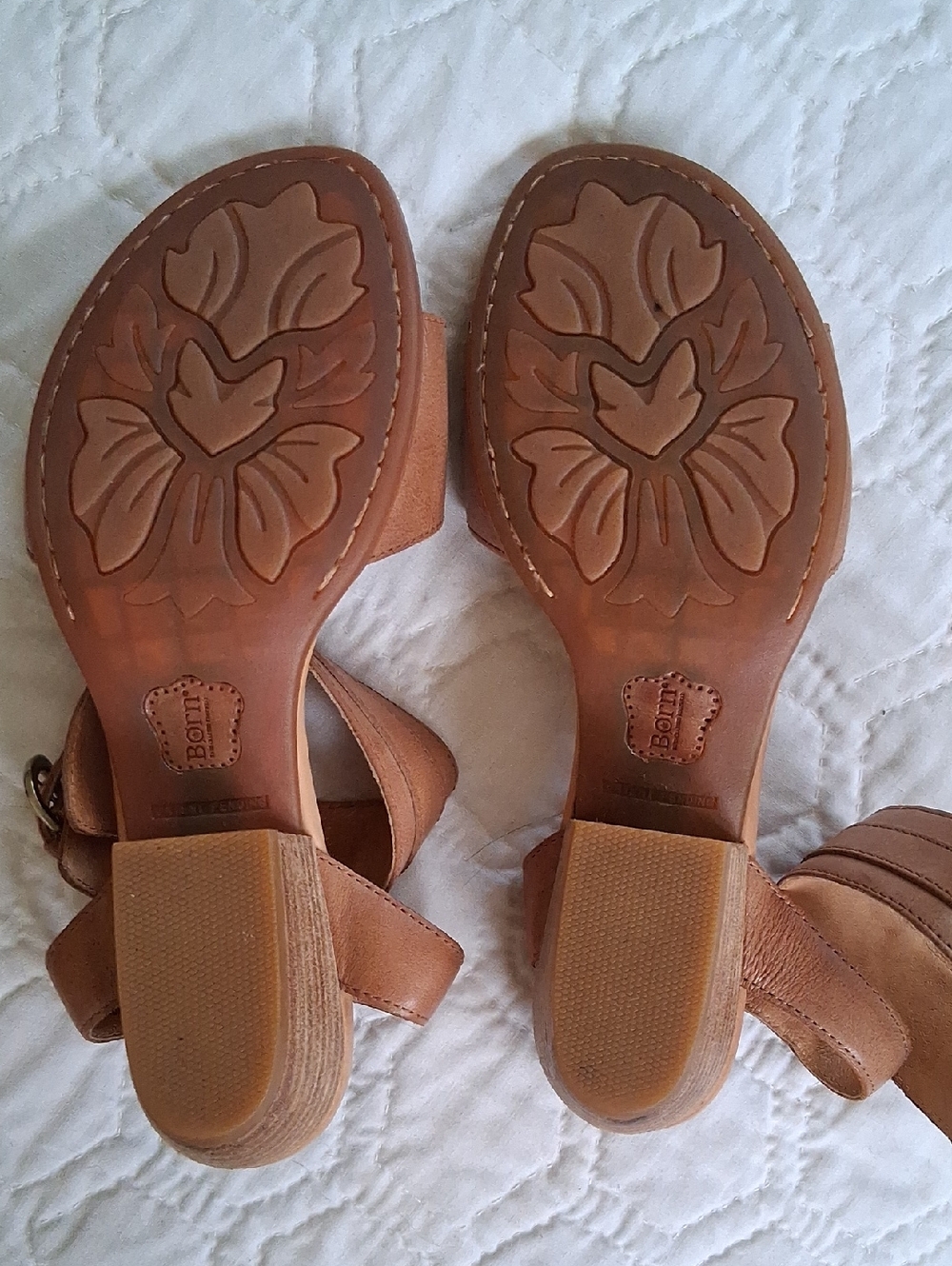 Born Tan Leather Ankle Strap Sandals - Picture 9 of 9